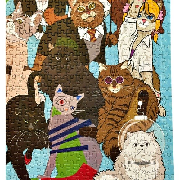 Celebri Cats 1000 Piece Jigsaw Puzzle with Poster Ginger Fox MINT - COMPLETE - Picture 5 of 12